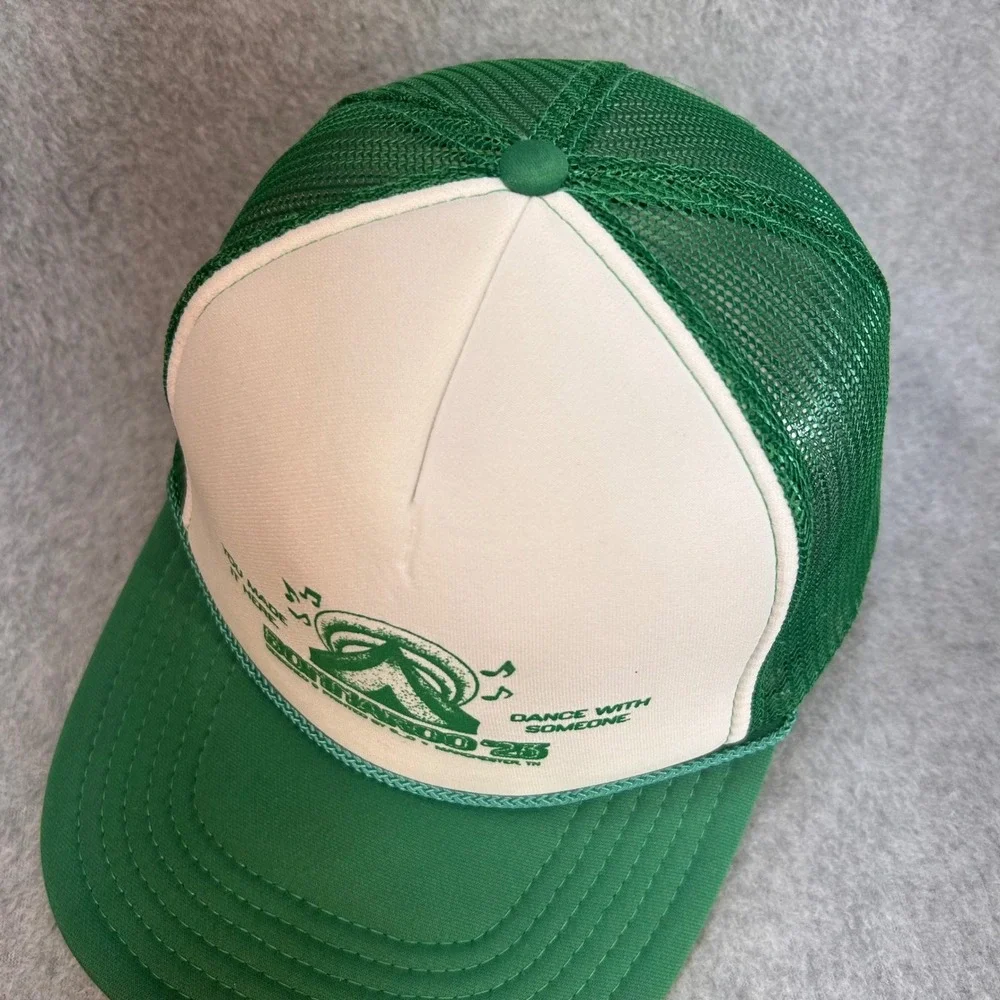 Bonnaroo '23 Dance With Someone Mens Green Otto Trucker Hat Snapback OSFM